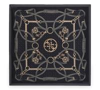 GUESS Foulard 120 X 120 CM Printed Kefiah Donna Nero