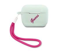Guess Fuchsie - Custodia in silicone vintage per GUACAPLSVSBF AirPods Pro, colore: Blu