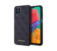 Guess Galaxy M33 5G cover GUHCSM33G4GFGR, grigio - logo 4G metallo oro