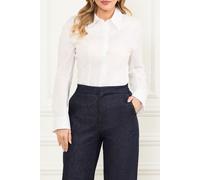 GUESS Garbo Poplin Shirt True White A000 Taglia: 44 | Pantaloni a zampa di elefante Outlet | Donna | Bianco