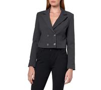 Guess Giacca Corta da Donna Eco Joandra, Grigio Scuro Melange, Medium