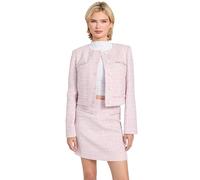 GUESS Eco Clotilde Tweed Jacket Giacca, Rosa Delicato Multicolore, Large Donna