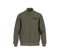GUESS Giacca di felpa oliva / nero Uomo GUESS XL oliva / nero