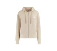 GUESS Giacca di felpa 'OLYMPE' beige / bianco Donna GUESS XL beige / bianco