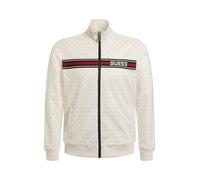 GUESS Giacca di felpa sportiva 'KORBIN' beige / rosso / nero / bianco Uomo GUESS XL beige / rosso / nero / bianco