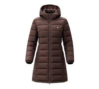 Guess - Giacca Lunga Puffa Aleta Nuova - - Coats - Donna - Marrone - XS