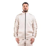 GUESS Giacca di felpa sportiva 'MICKEY' beige / nero / argento / offwhite Uomo GUESS M