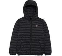 Guess, Giubbino Imbottito con Cappuccio Nero Ragazzo Bimbo Bambino 10A