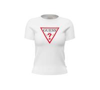GUESS Maglietta da donna Tri Icon, Bianco puro, M