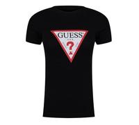 GUESS Maglietta da donna Tri Icon, Nero corvino, M
