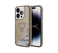 GUESS Glitter palm COVER per Apple iPhone 14 Pro Max, Nero