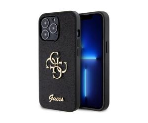 Guess Glitter Script Big 4G, nero - iPhone 13 Pro
