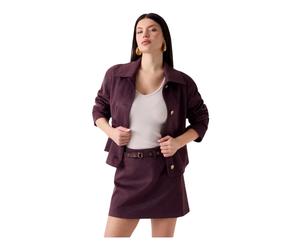 Guess - Grace Suede Jacket - - Jackets - Donna - Viola - M