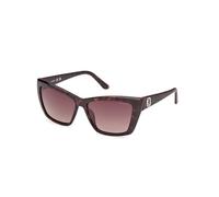 GUESS GU0009852F55-Occhiali da Sole da Donna con Protezione UV, Occhiali, Avana Scuro, 55MM