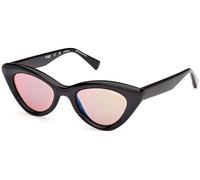 GUESS NORMAL CAT OCCHIALI DA SOLE DONNA CON CERCHIO COMPLETO, Nero, 50, Nero lucido, 50