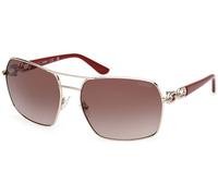 Guess Donna GU00159 32F Occhiali da sole Metallo Oro Marrone Squadrata Normale