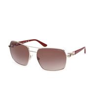 Guess Donna GU00159 32F Occhiali da sole Metallo Oro Marrone Squadrata Normale