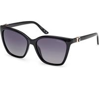 Guess GU00191 01D Polarized, Polarizzato, Nero, Plastic, Donne occhiali da sole 56