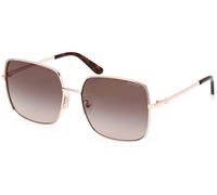 Guess Donna GU00194 28F Occhiali da sole Metallo Oro Marrone Squadrata Normale