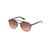GUESS GU0021102F52 Round Full Rim Men's Sunglasses, Occhiali Uomo, Nero Opaco, 52