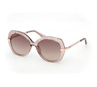 GUESS Occhiali da sole GU00215 Rotondi Beige/Marrone Iniettati
