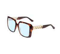 GUESS GU7689 Donna Blu Luce Filtro Occhiali Tartaruga Havana Marrone Oro 55mm