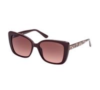 Guess Gu7829 Occhiali Da Sole Donna Rosso Farfalla Marrone 56mm