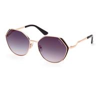 Guess Gu7842 Occhiali Da Sole Donna Acciaio Geometrico Grigio 58mm