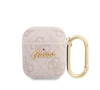Guess GUA24GSMP Custodia per AirPods rosa 4G Script Metal Collection