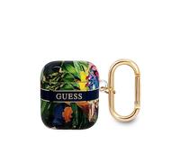 Guess GUA2HHHFLB - Custodia per AirPods, collezione Blue Flower Strap