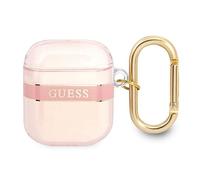 Guess GUA2HHTSP - Custodia per AirPods Cover Rosa/Rosa Strap Collection