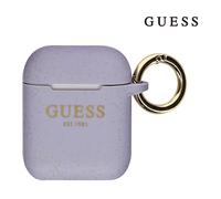Strato in silicone Traseira Guess Gua2sggeu Airpods Cover Roxo/Roxo Glitter