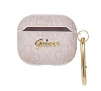 Guess GUA34GSMP - Custodia per AirPods 3 rosa 4G Script Metal Collection