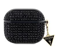 Guess Custodia per AirPods 3 GUA3HDGTPK con charm a triangolo e strass Nera