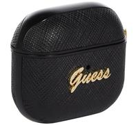 Guess GUA3SASMK - Custodia per AirPods 3, collezione Saffiano Script Metal