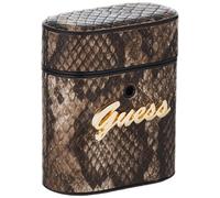 Guess GUACA2PUSNSMLBR Python Collection Cover protegge la docking station per cuffie wireless AirPods, marrone