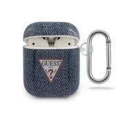 Guess GUACA2TPUJULDB Custodia per AirPods Collezione Jeans Blu Navy Blu Scuro