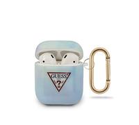Guess GUACA2TPUMCGC02 Tie & Dye Collection - Copertura protettiva per docking station per cuffie wireless AirPods, colore: Blu