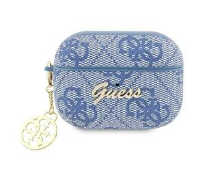 Guess GUAP2G4GSMB Custodia per AirPods Pro 2 Blu 4G Charm Collection