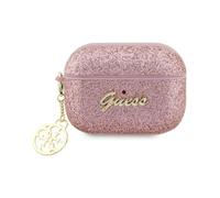 Guess GUAP2GLGSHP Custodia per AirPods Pro 2 Glitter Script Heart Rosa
