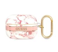 Guess Guaphchmap Airpods Pro Cover rosa/rosa Collezione cinturino in marmo