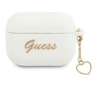 Guess GUAPLSCHSH FEA3SILRE - Custodia per AirPods Pro, in silicone, colore: Bianco
