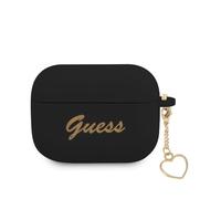 Guess GUAPLSCHSK FEA3SILRE - Custodia per AirPods Pro, in silicone, colore: Nero