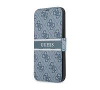 Guess GUBKP13S4GDBL Custodia a libro 4G Stripe Blue - iPhone 13 Mini
