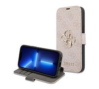 GUESS GUBKP13X4GMGPI - Cover per iPhone 13 Pro Max 6,7", colore: Rosa faggio 4G Big Metal L