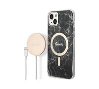 Kit Guess Marble MagSafe per iPhone 14 Plus, nero - Nouvo