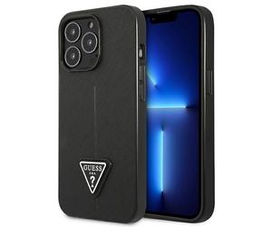 Guess GUCHP14LPSATLK iPhone 14 Pro 6,1 schwarz, Hardcase SaffianoTriangle Logo