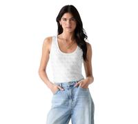 GUESS Top Donna Canotta Tank 4G all Over Bianco ES26GU47 W6GP10K2932 G011 (IT, Testo, L, Regular, Regular, Bianco)