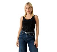 GUESS Top Donna Canotta Tank 4G all Over Nero ES26GU46 W6GP10K2932 JBLK (IT, Testo, L, Regular, Regular, Nero)