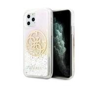 Guess GUHCN58LGIRGP Custodia Liquid Glitter Colore Gradiente Logo Rotondo - iPhone 11 Pro